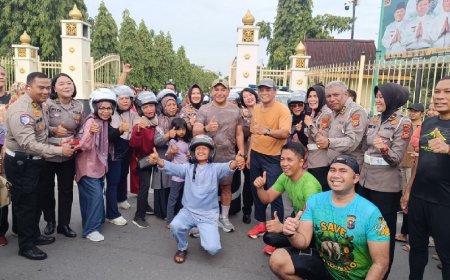 Polantas Riau Menyapa di CFD Pekanbaru: Gaungkan Keselamatan Lalu Lintas & Green Policing