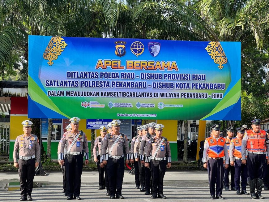 Kolaborasi Ditlantas Polda Riau dan Dishub, Wujudkan Kamseltibcarlantas di Kota Pekanbaru