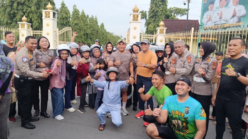 Polantas Riau Menyapa di CFD Pekanbaru: Gaungkan Keselamatan Lalu Lintas & Green Policing