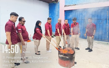 Upaya Perketat Pengawasan, Lapas Pekanbaru Musnahkan Barang Bukti Hasil Razia