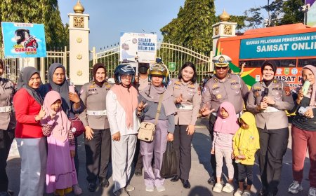 Ditlantas Polda Riau Gelar Kampanye Keselamatan Berlalu Lintas dan Green Policing di Area CFD Pekanbaru