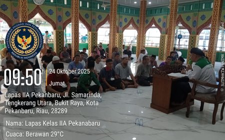 Kajian Tassawuf Warnai Program Pendidikan Karakter di Lapas Pekanbaru