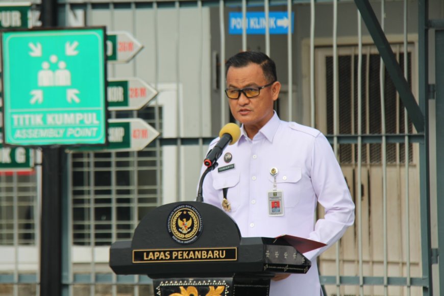 Kalapas Kelas IIA Pekanbaru Pimpin Upacara Hari Kesaktian Pancasila
