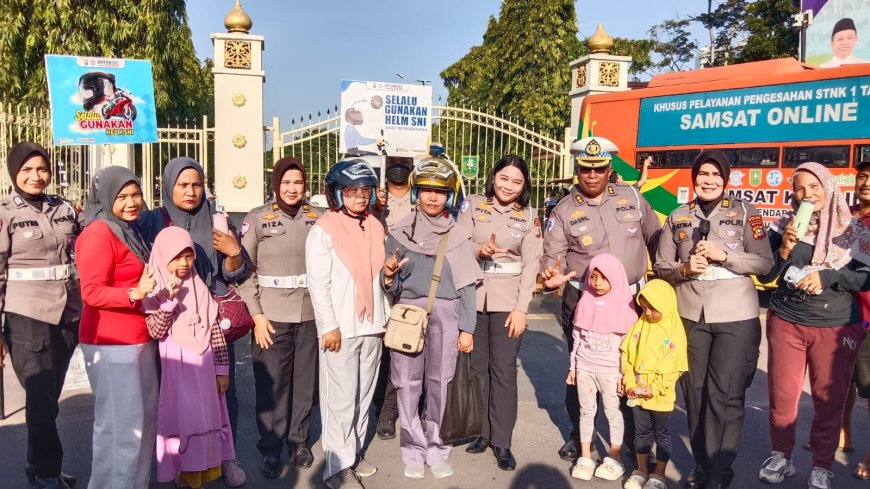 Ditlantas Polda Riau Gelar Kampanye Keselamatan Berlalu Lintas dan Green Policing di Area CFD Pekanbaru