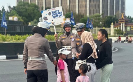 Polantas Menyapa di CFD Pekanbaru: Edukasi Keselamatan dan Aksi Peduli Lingkungan
