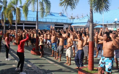 Lapas Kelas IIA Pekanbaru Gelar Senam Pagi Bagi Tingkatkan Kebugaran Warga Binaan