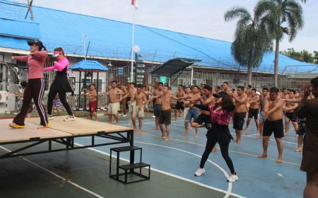 Lapas Kelas IIA Pekanbaru Gelar Senam Pagi Rutin untuk Tingkatkan Kebugaran Warga Binaan